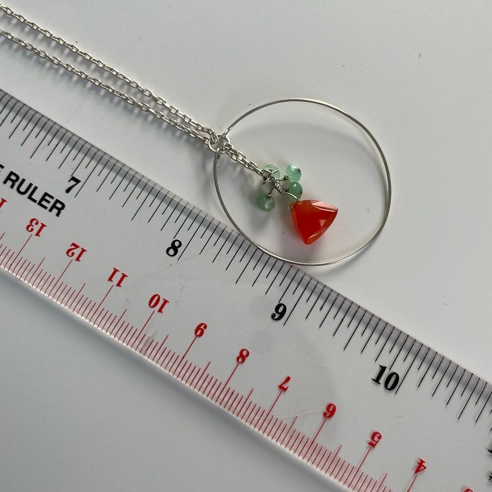 Sterling Silver and Semi Precious Stones Necklace - Picture 3 of 5